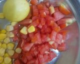 A picture of step 1 of Rainbow salad.