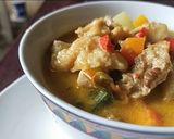 Foto langkah ke 8 dari resep Lodeh Tetelan Kepala Sapi Gembus Labu Siam Kacang Panjang.