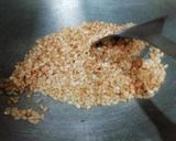 A picture of step 4 of Adadiya Ladwa or Urad dal Halwa.