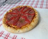 Foto del paso 7 de la receta: Pizza de Jamón y morrones rellena a los 4 quesos!