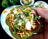 A picture of step 5 of Shimla Mirch Tikki Chaat.
