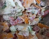 A picture of step 3 of Nacho salad with Ranch Dressing.