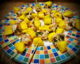 Foto del paso 3 de la receta: Brocheta de ceviche de langostino