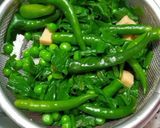 A picture of step 1 of Hara Bhara kabab.
