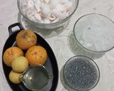Foto langkah ke 1 dari resep Es jeruk 🍊kelapa muda.