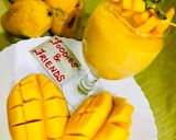 A picture of step 2 of Mango smoothie.