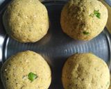 A picture of step 2 of Maize baffle with mix daal.