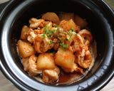 Hình bước làm 4 của món TÔM KHO CỦ CẢI (Japanese style)