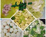 Foto langkah ke 7 dari resep Tumis brokoli, kembang kol, sawi putih plus telur puyuh.