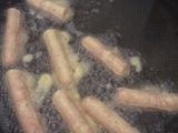 Tempura bundás pulykamell, virsli