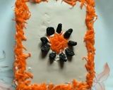 A picture of step 6 of Vegan Carrot cake with Cashew cream frosting.