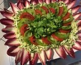 Une image de l'étape 12 de Salade composée multicolore (céleri,tomates,courgette,oignon,radis,concombre,champignons,endives).
