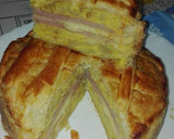 Foto del paso 6 de la receta: Tortilla de patatas en hojaldre rellena de jamón de york y queso 