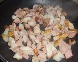 A picture of step 5 of Rice with Smoked Pork Loin, Egg, and Corn.