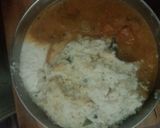 A picture of step 8 of Ven Pongal with(seeraga samba rice).