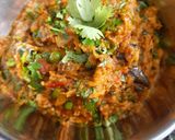 A picture of step 3 of Began bharta.