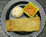 A picture of step 11 of Upma Pesarattu.