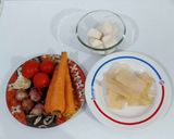 Foto langkah ke 1 dari resep Sup Merah Kembang Tahu dan Tahu Putih (Sup Merah Double Tahu).