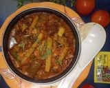 A picture of step 6 of Drumstick, Eggplant, and Lentil Dumpling Curry.