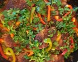 A picture of step 11 of Cabbage fish with capsicum.