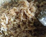 A picture of step 2 of Rice modak.