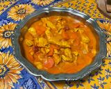 Une image de l'étape 20 de Poulet aux carottes, épices et lait de coco.