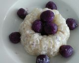 A picture of step 10 of Sago jaggery pudding with parpul rice ball.