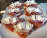 Une image de l'étape 7 de Mille feuilles pastèque /melon jaune au jambon cru et brousse corse.