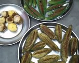 A picture of step 7 of Stuffed ladyfingers,bitter gourd and potato.