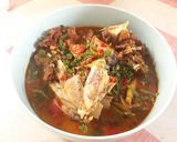 Foto langkah ke 8 dari resep 16. Kepala Kakap Kuah Asam Pedas.