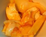 A picture of step 1 of Tender coconut marinated with jaggery syrup.