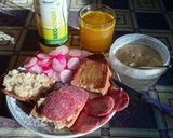 414. Vöröshagymás csicseriborsókrém ! recept fázis 6 fotója