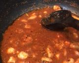 A picture of step 7 of Chilli chicken spaghetti.