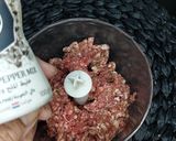 A picture of step 3 of Burghul kabab.