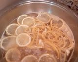 A picture of step 3 of Candied Lemon Peels and Candied Lemon Slices.