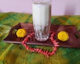 A picture of step 9 of Chikoo Thandai.