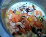 Muskmelon pista dry fruit custard recipe step 5 photo