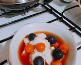 Foto langkah ke 4 dari resep Bubur sum-sum & biji salak purple orange.