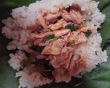 Foto langkah ke 7 dari resep Nasi Liwet Bakar isi Ayam Pedas.