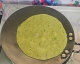 A picture of step 4 of Avocado thepla with with aloo ki sukhi sabji.