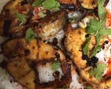 A picture of step 4 of Fish tikka biryani.