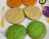 A picture of step 12 of Tricolour honey pancakes.