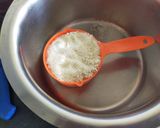 A picture of step 1 of Mango Sooji Cake.