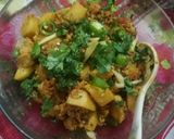 A picture of step 1 of Aloo keema and paratha for sehri.