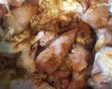 A picture of step 2 of Fried rice and chicken salad.