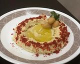 A picture of step 7 of Falafel and hummus.