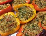 A picture of step 3 of Keto Friendly Cauliflower Rice stuffed Peppers.