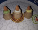 A picture of step 11 of Peanut Kalash with tricolor rabdi.