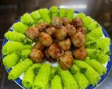 Hình bước làm 6 của món Nem nướng bánh hỏi miền Tây