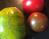 A picture of step 1 of Heritage tomato salsa.